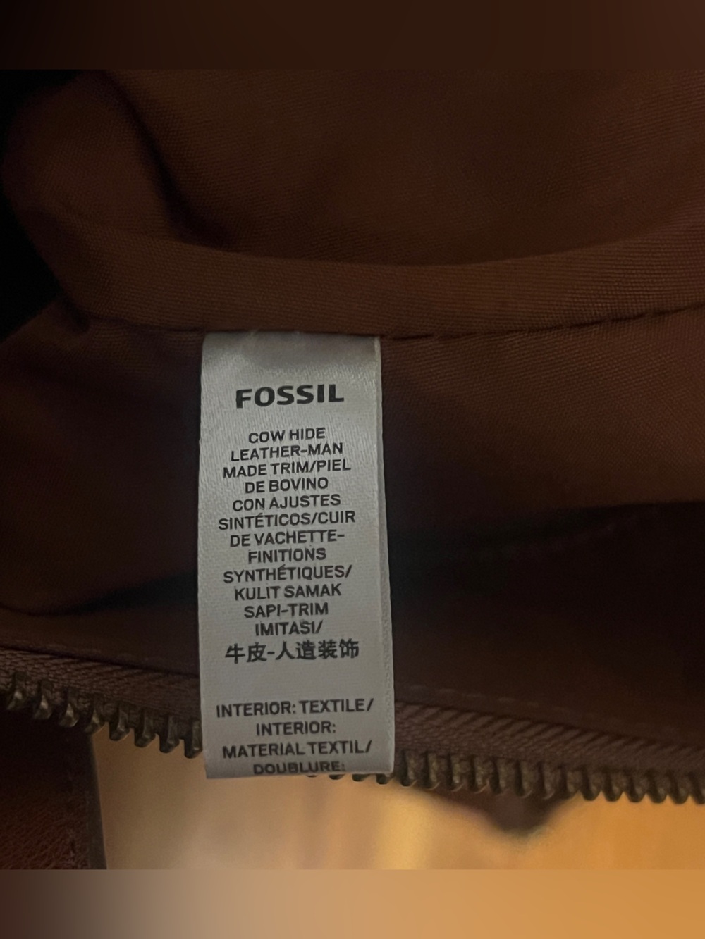 Fossil Cognac Leather Convertible Backpack - Picture 13 of 14